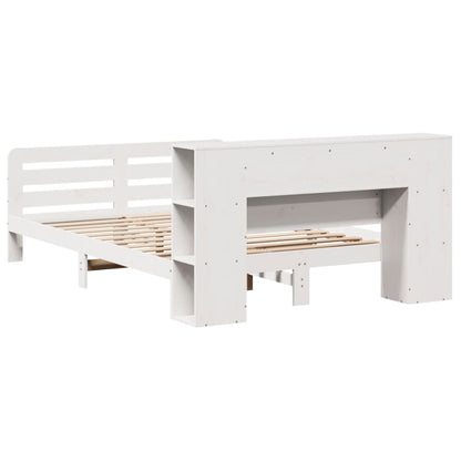 Bed Frame without Mattress White 140x200 cm Solid Wood Pine