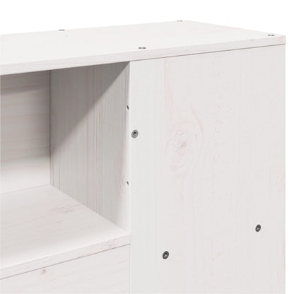 Bed Frame without Mattress White 150x200 cm King Size Solid Wood Pine