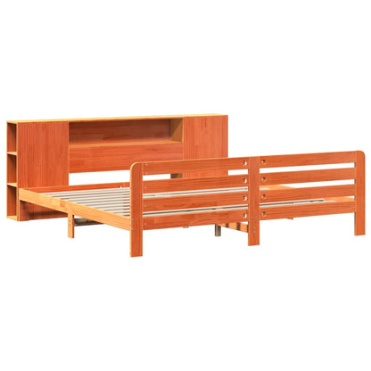 Bed Frame without Mattress Wax Brown 180x200 cm Super King Solid Wood Pine