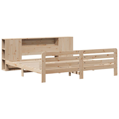 Bed Frame without Mattress 200x200 cm Solid Wood Pine