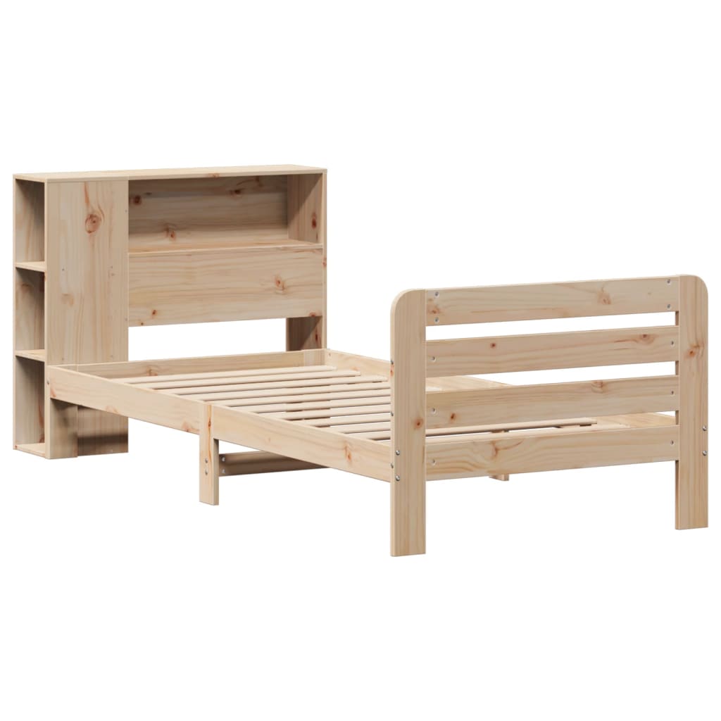 Bed Frame without Mattress 90x200 cm Solid Wood Pine