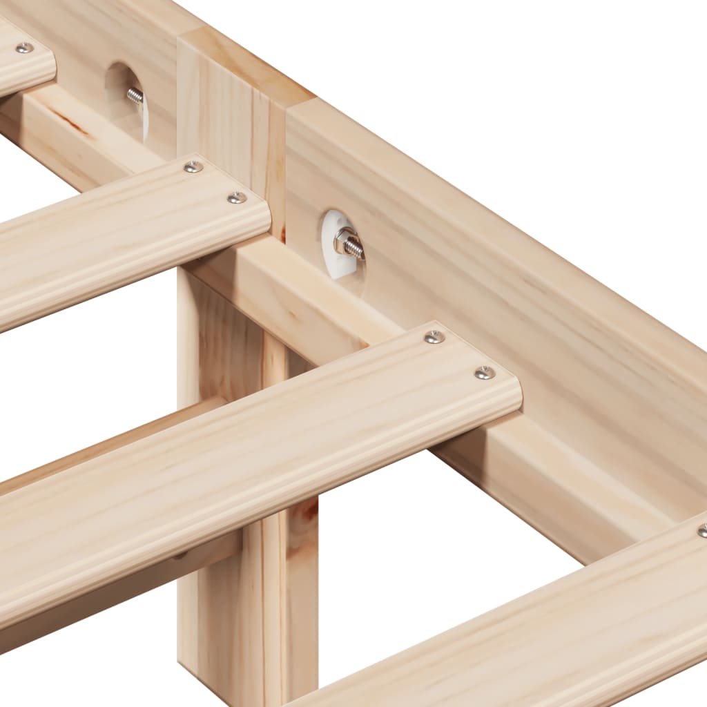 Bed Frame without Mattress 90x190 cm Single Solid Wood Pine