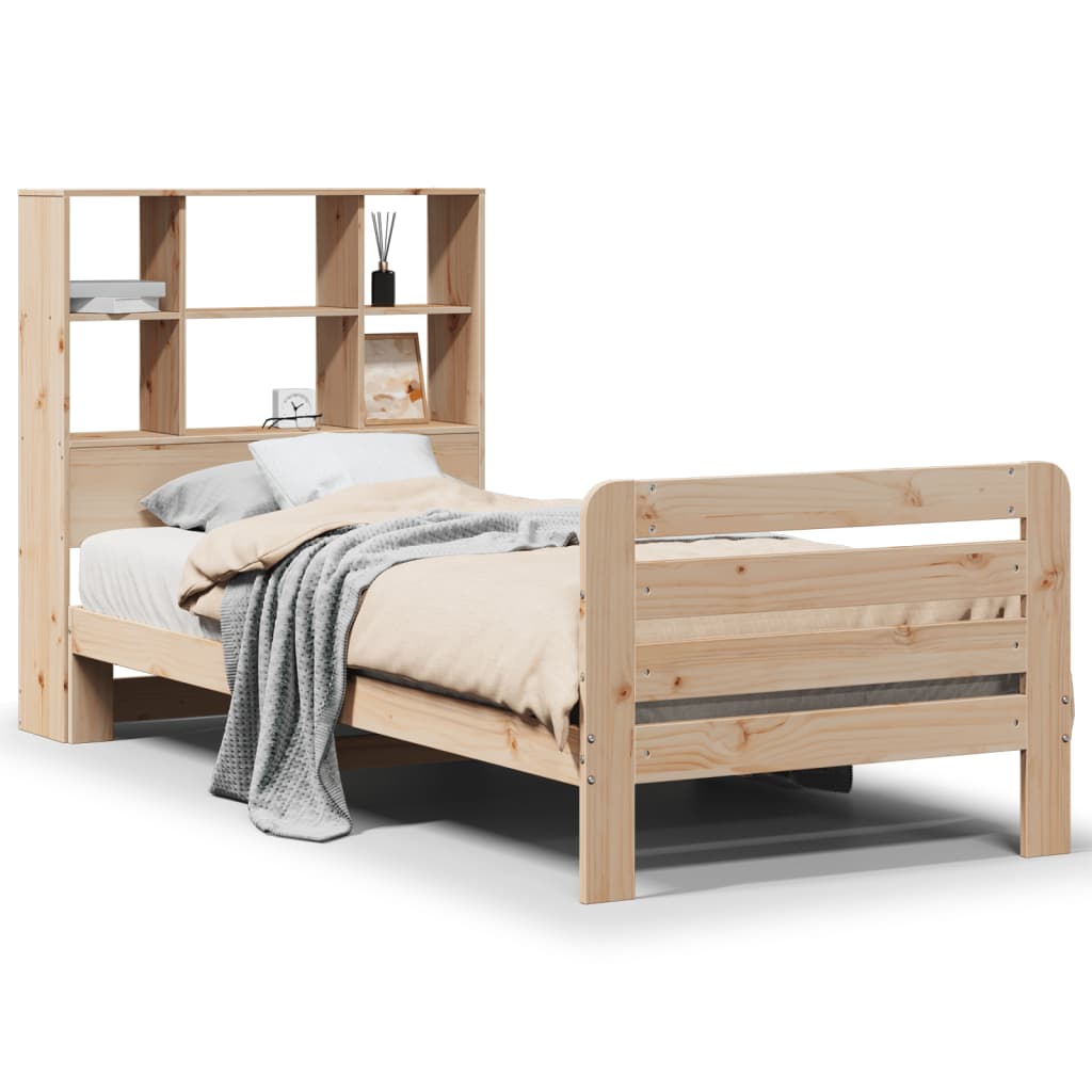 Bed Frame without Mattress 90x200 cm Solid Wood Pine