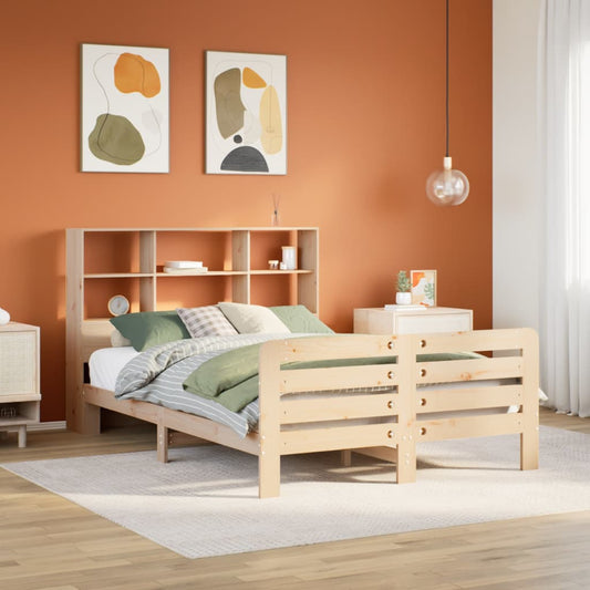 Bed Frame without Mattress 140x200 cm Solid Wood Pine