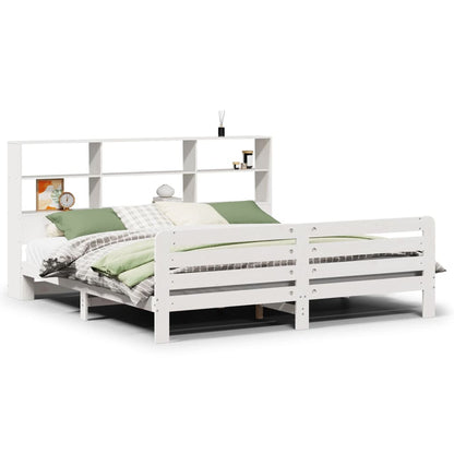 Bed Frame without Mattress White 180x200 cm Super King Solid Wood Pine