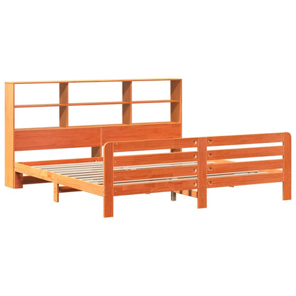 Bed Frame without Mattress Wax Brown 180x200 cm Super King Solid Wood Pine