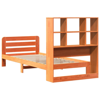 Bed Frame without Mattress Wax Brown 90x190 cm Single Solid Wood Pine
