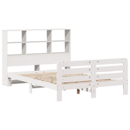 Bed Frame without Mattress White 140x190 cm Solid Wood Pine