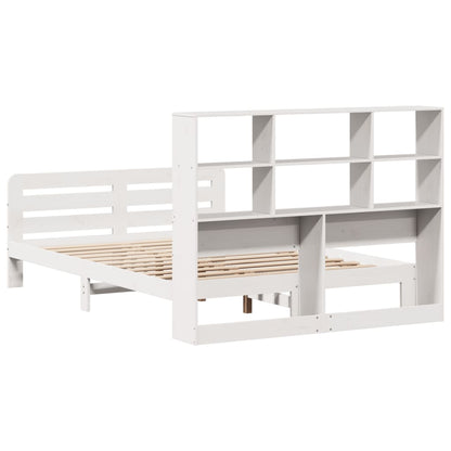 Bed Frame without Mattress White 140x190 cm Solid Wood Pine