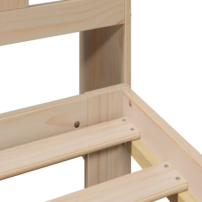 Bookcase Bed without Mattress 150x200 cm King Size Solid Wood Pine