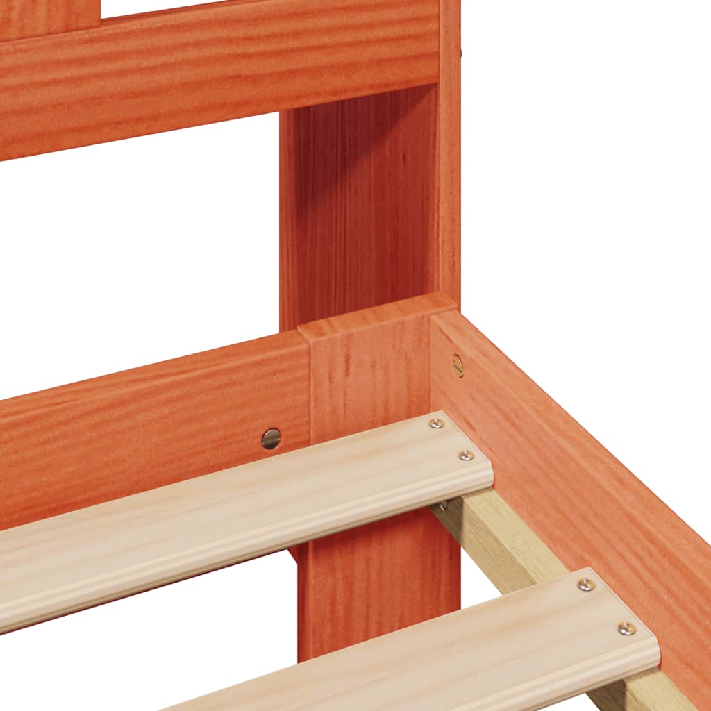 Bookcase Bed without Mattress Wax Brown 160x200 cm Solid Wood Pine