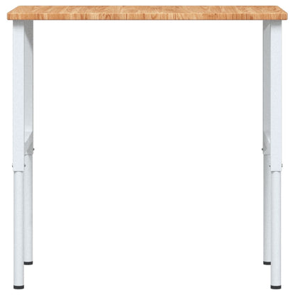 Workbench Light Brown 100x60x(71.5-98) cm Solid Wood Oak Rectangular
