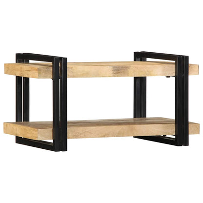 Wall Shelf 70x33x35 cm Solid Rough Wood Mango