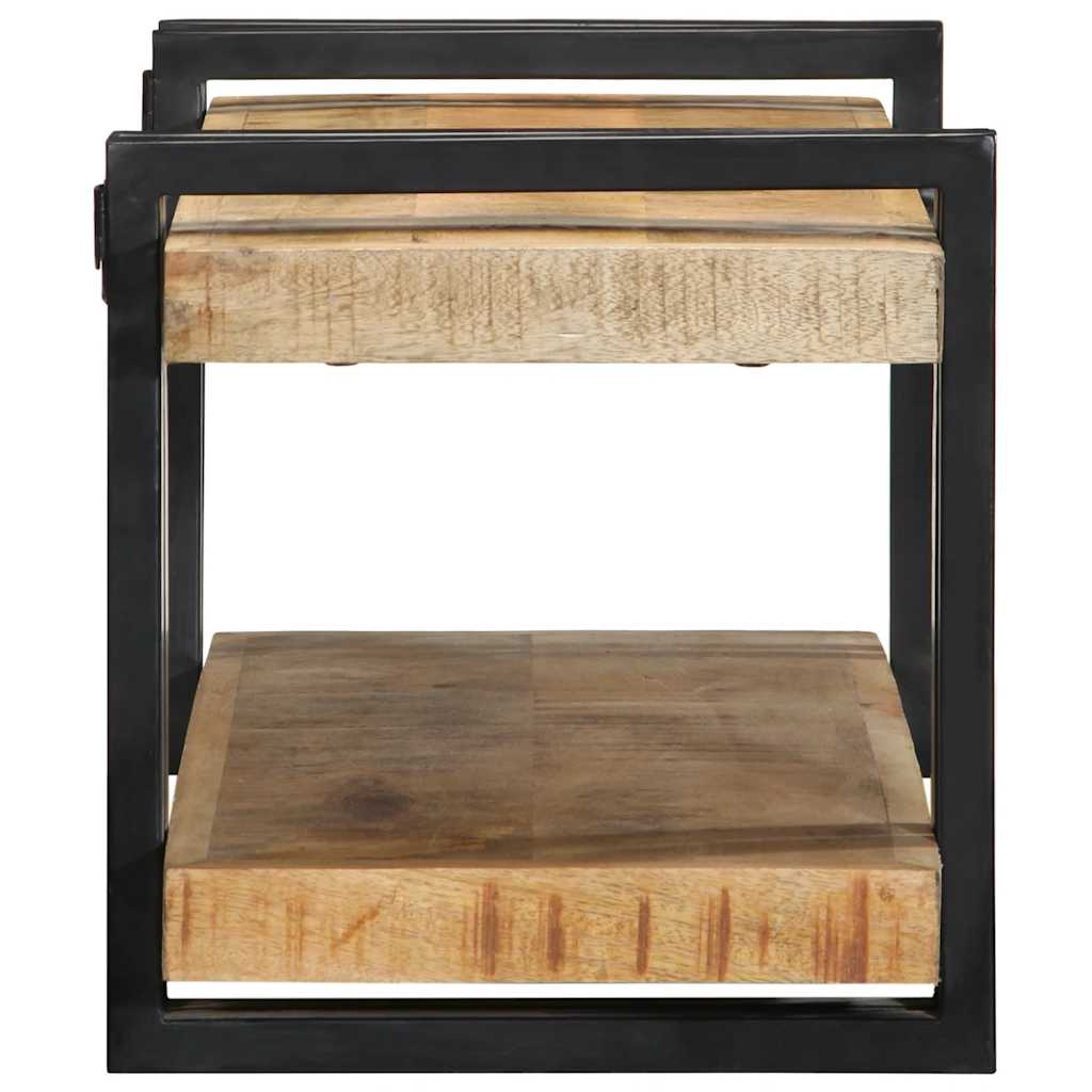 Wall Shelf 70x33x35 cm Solid Rough Wood Mango