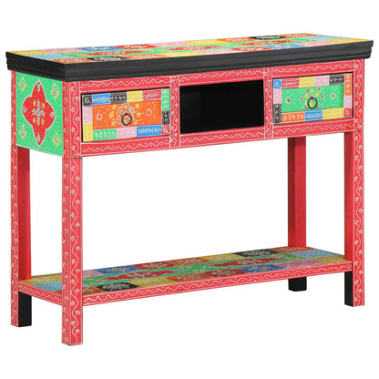 Console Table Multicolour 100 x 30 x 75 cm Solid Mango wood
