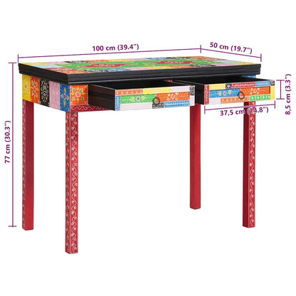 Desk with Drawer Brown 100 x 50 x 75 cm Solid Mango wood