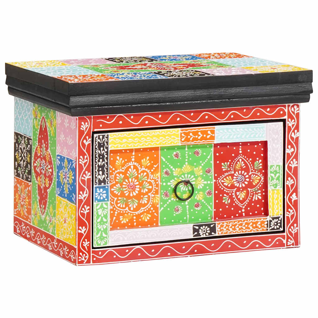 Bedside Cabinet Multicolour 40 x 30 x 28 cm Solid Mango wood