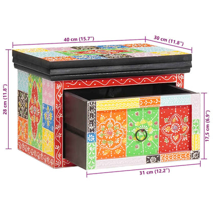 Bedside Cabinet Multicolour 40 x 30 x 28 cm Solid Mango wood