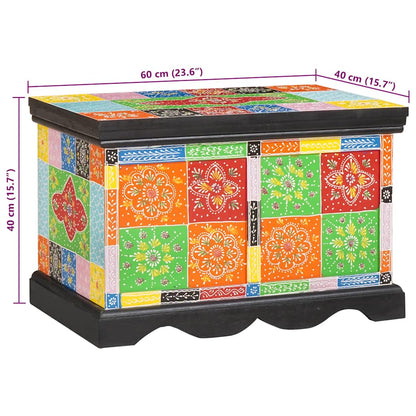 Storage Box Multicolour 60 x 40 x 40 cm Solid Mango wood