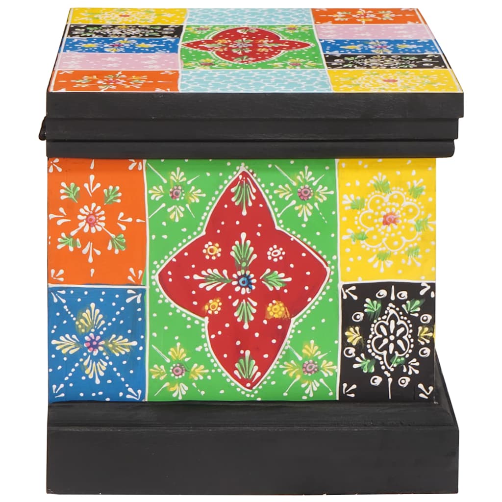 Storage Box Multicolour 40 x 30 x 30 cm Solid Mango wood