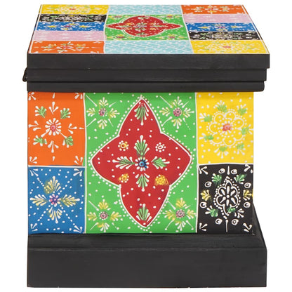 Storage Box Multicolour 40 x 30 x 30 cm Solid Mango wood