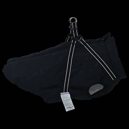 Dog Coat with Harness Waterproof Reflective Black 4XL
