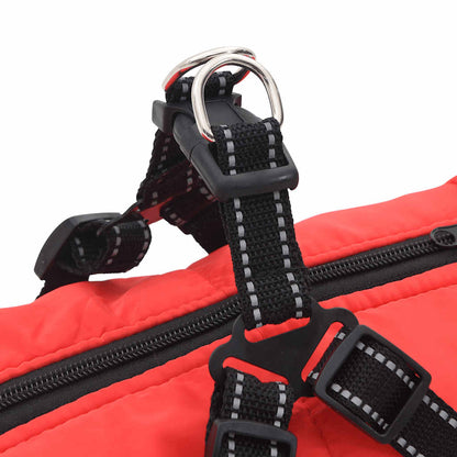Dog Coat with Harness Waterproof Reflective Red 3XL