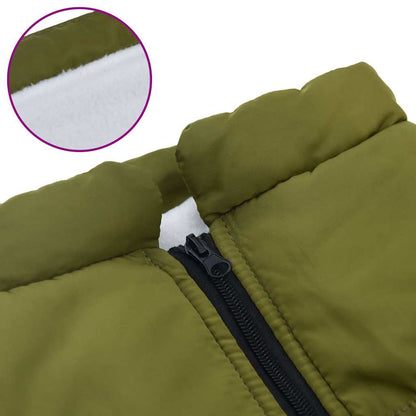 Dog Coat with Harness Waterproof Reflective Army Green 6XL