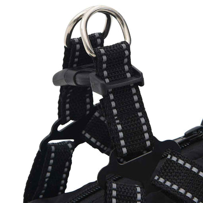Dog Coat with Harness Waterproof Reflective Black 2XL