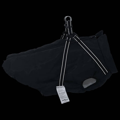 Dog Coat with Harness Waterproof Reflective Black 3XL