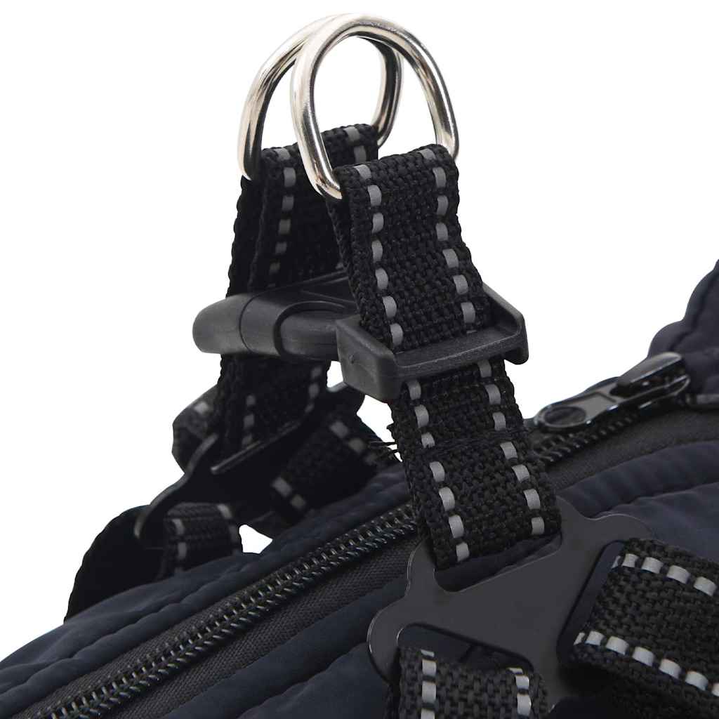 Dog Coat with Harness Waterproof Reflective Navy Blue L