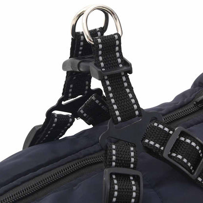 Dog Coat with Harness Waterproof Reflective Navy Blue 4XL