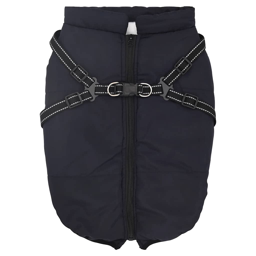 Dog Coat with Harness Waterproof Reflective Navy Blue 5XL