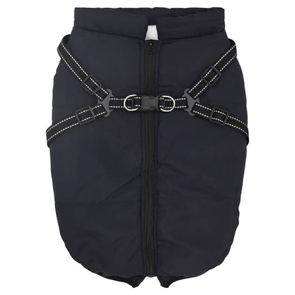 Dog Coat with Harness Waterproof Reflective Navy Blue 5XL