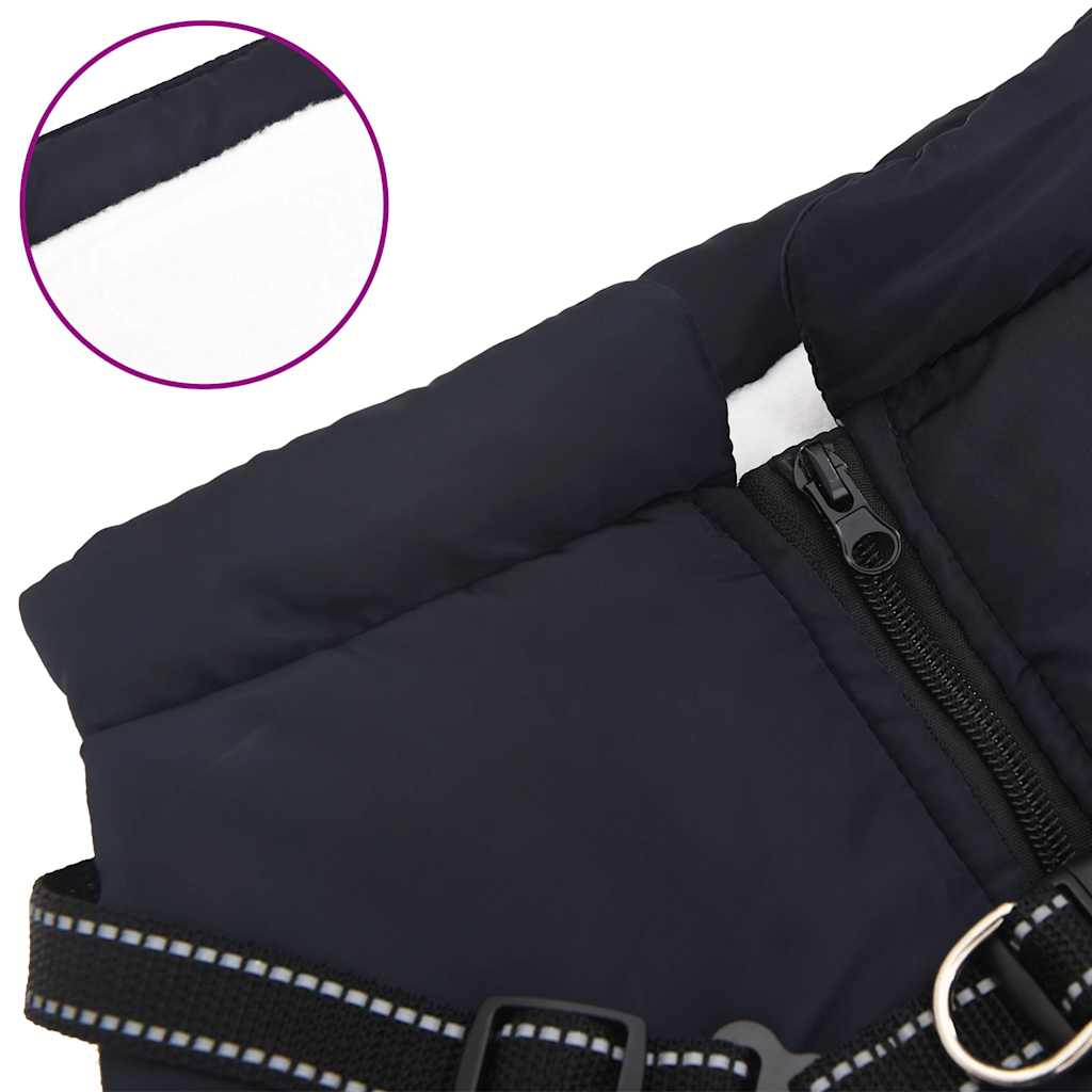 Dog Coat with Harness Waterproof Reflective Navy Blue 6XL