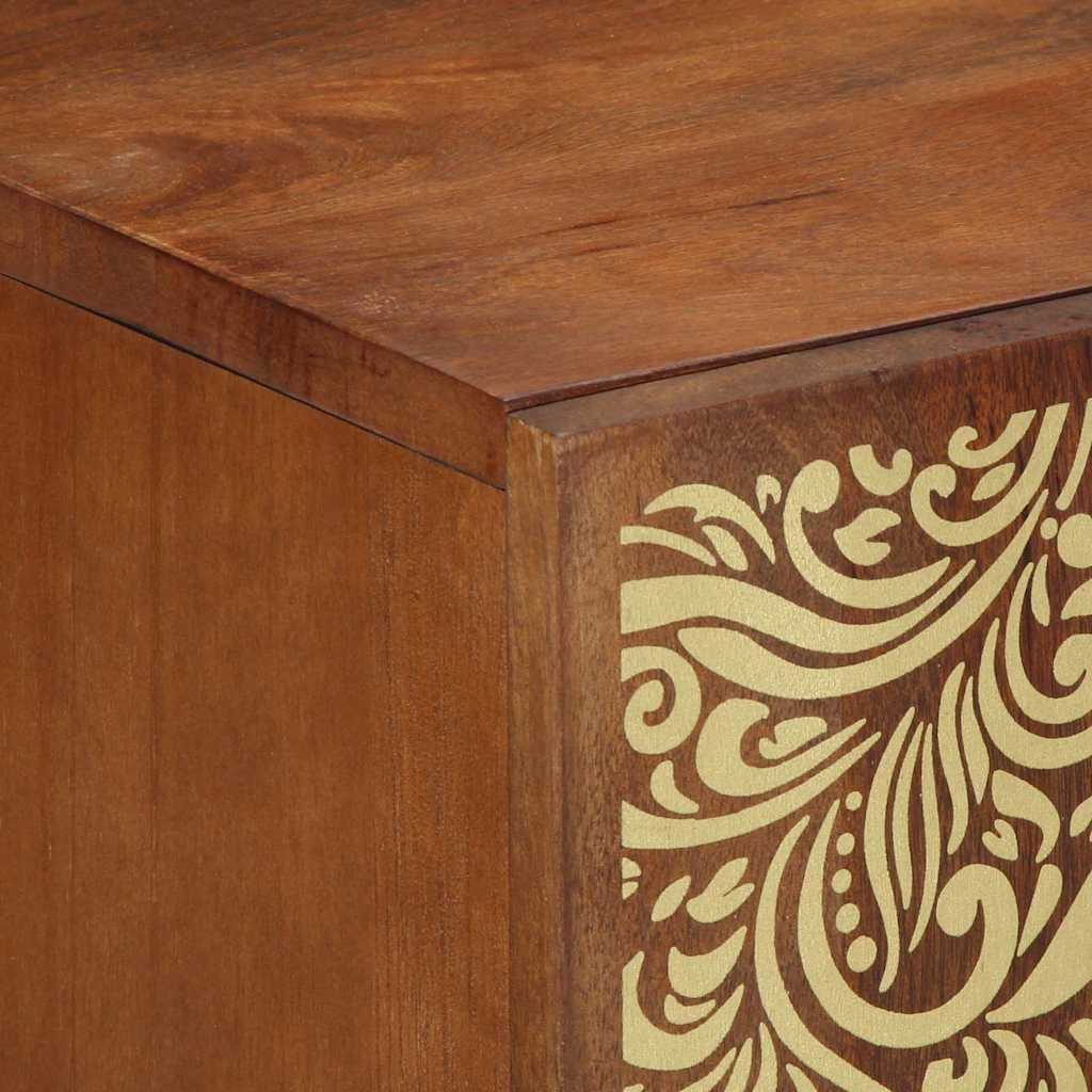 Bathroom Furniture Set with Drawer 3 pcs Honey brown and Gold