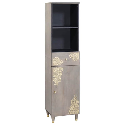 Bathroom Furniture Set with Drawer 3 pcs Grey 62 x 33 x 58 cm