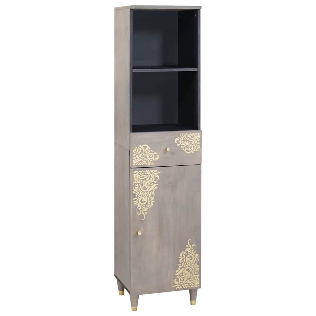 Bathroom Furniture Set with Drawer 5 pcs Grey 62 x 33 x 58 cm