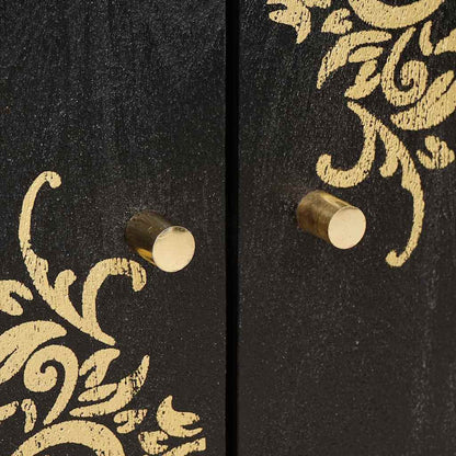 Bathroom Cabinet Set with Drawer 3 pcs Black 180 x 33 x 75 cm