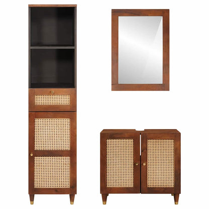 Bathroom Furniture 3 pcs 38 x 33 x 160 cm Solid Mango Wood