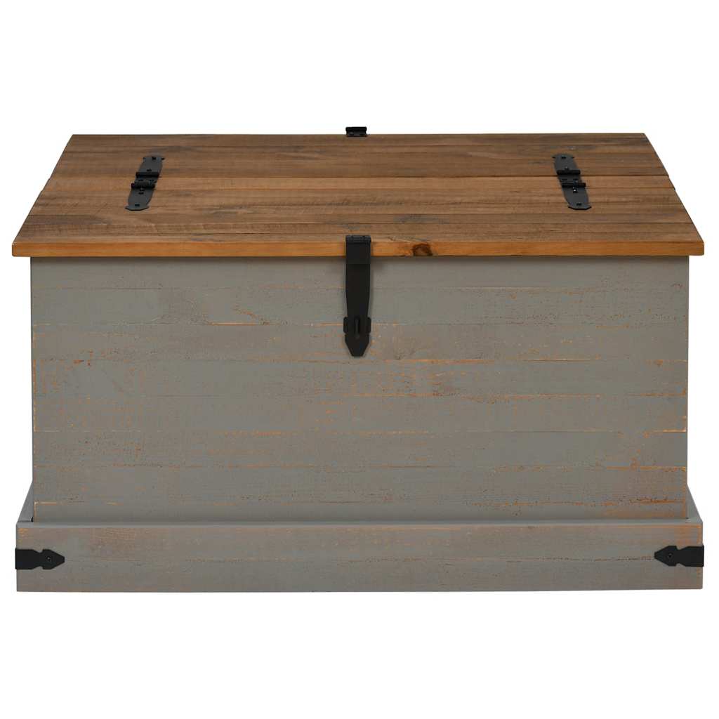 Storage Chest HALDEN Grey 91x91x47 cm Solid Wood Pine
