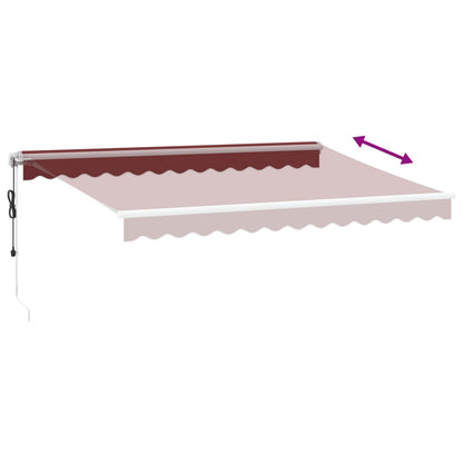 Automatic Retractable Awning Burgundy 350x250 cm