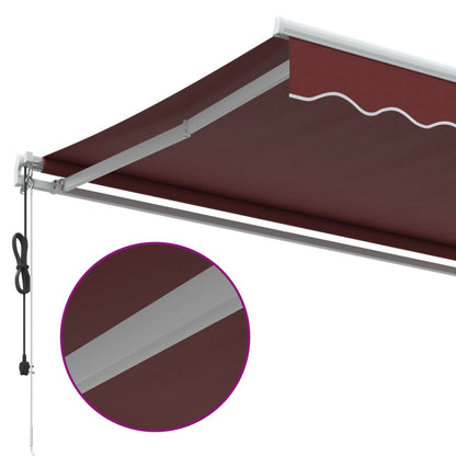 Automatic Retractable Awning Burgundy 350x250 cm