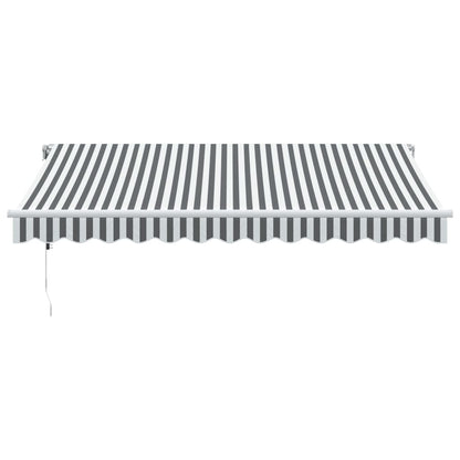 Automatic Retractable Awning Anthracite&White 350x250 cm