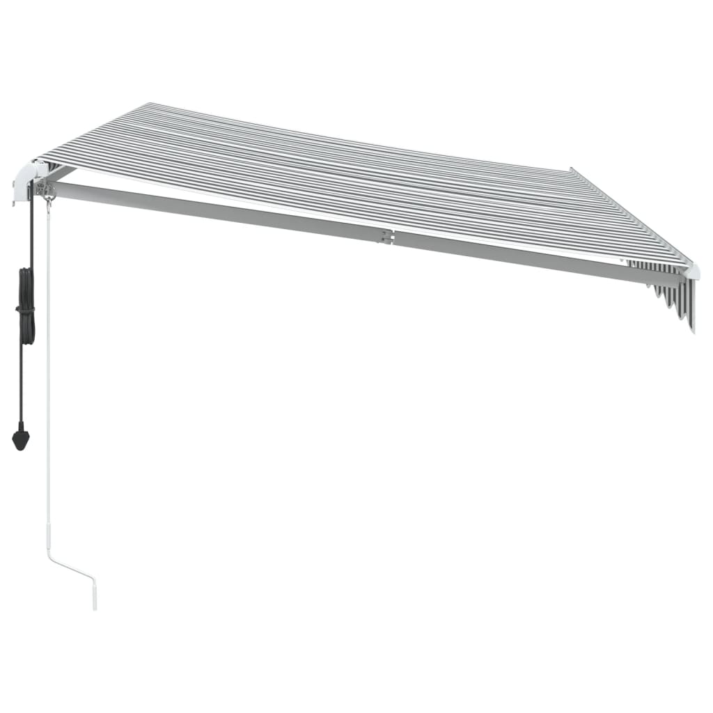 Automatic Retractable Awning Anthracite&White 350x250 cm