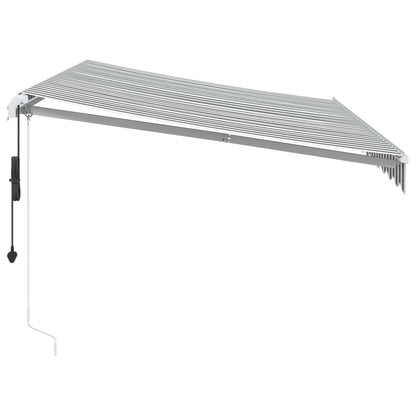 Automatic Retractable Awning Anthracite&White 350x250 cm