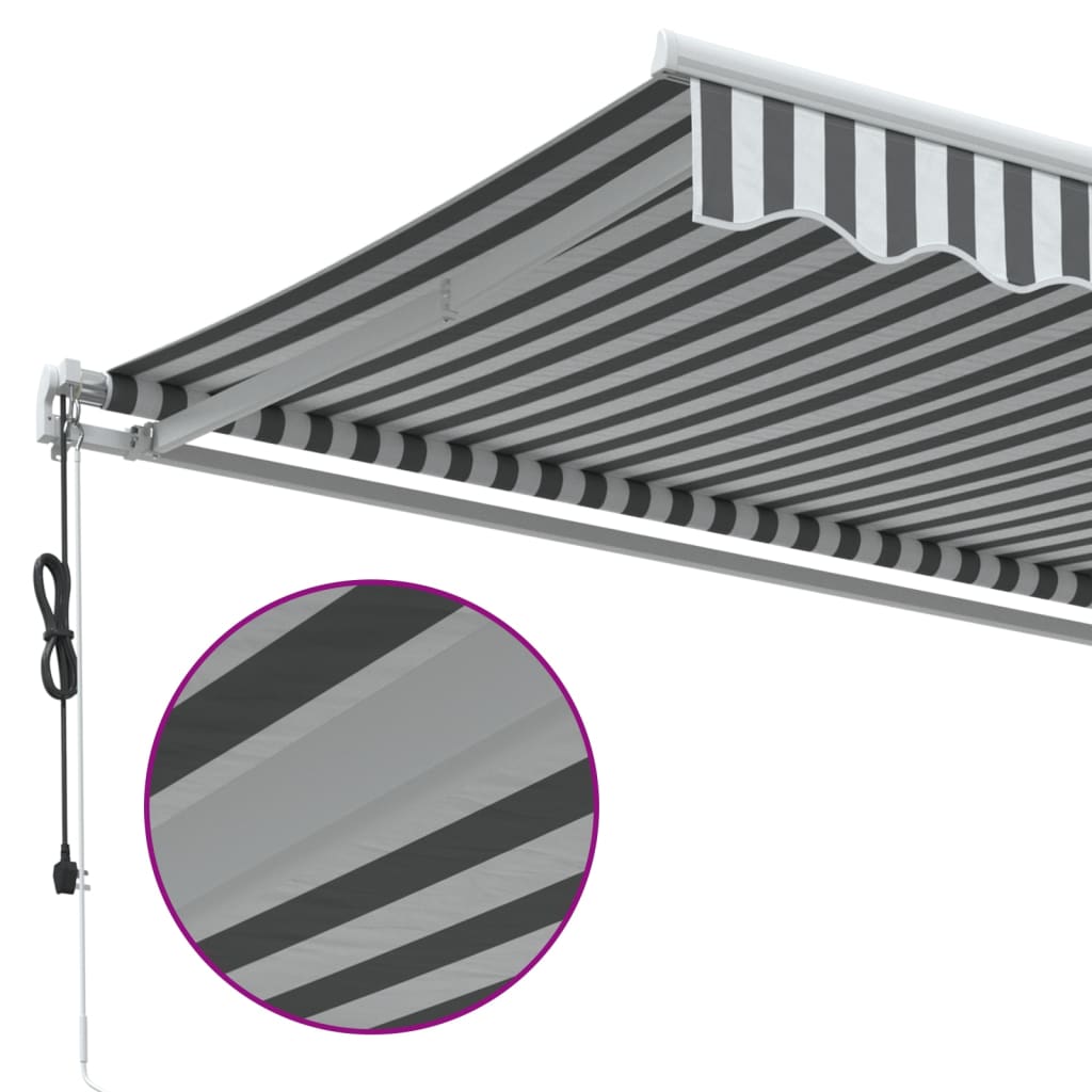 Automatic Retractable Awning Anthracite&White 350x250 cm