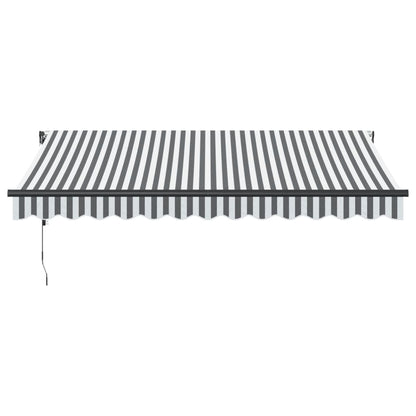 Automatic Retractable Awning Anthracite and White 350x250 cm