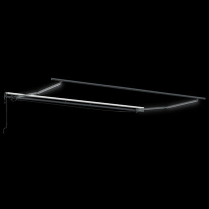 Automatic Retractable Awning with LEDs Anthracite&White 400x300 cm