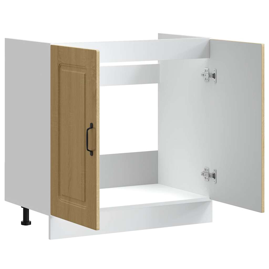 Sink Base Cabinet Kalmar Sonoma Oak 80x46x81.5 cm Engineered Wood